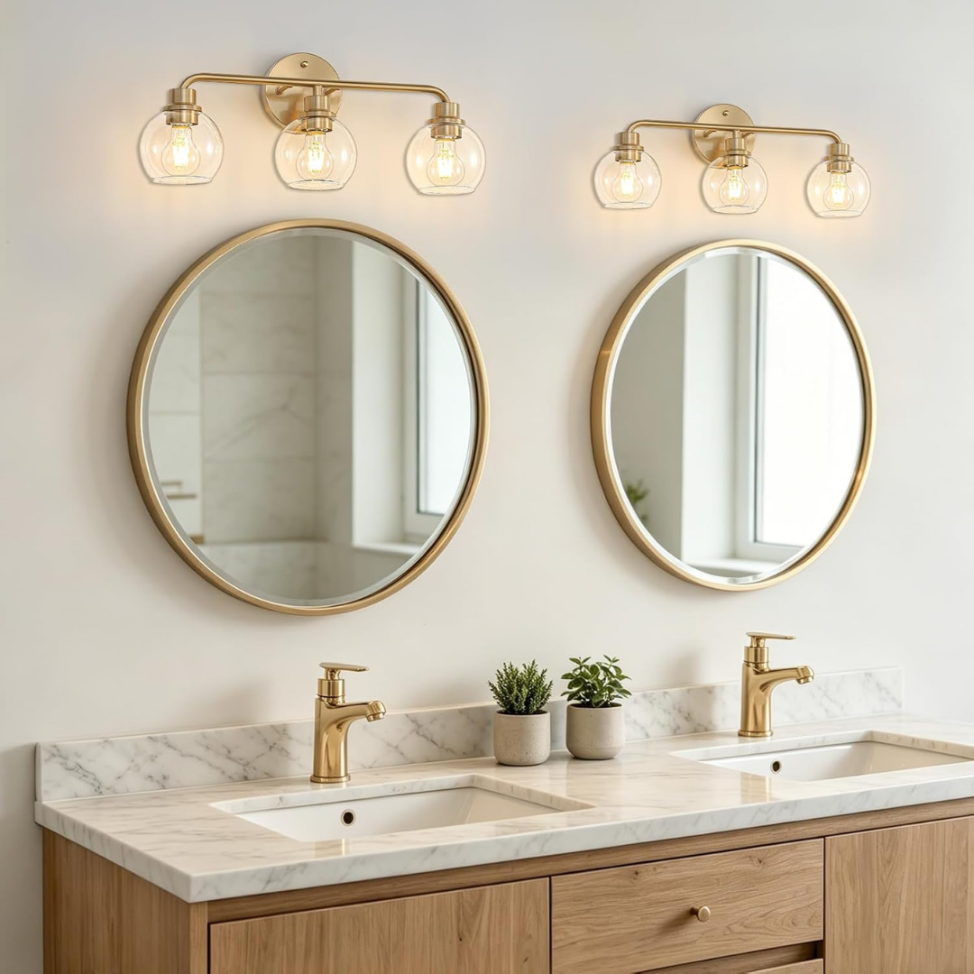 Astrid – Elegant väggbelysning med glaskupor och mässingsfinish