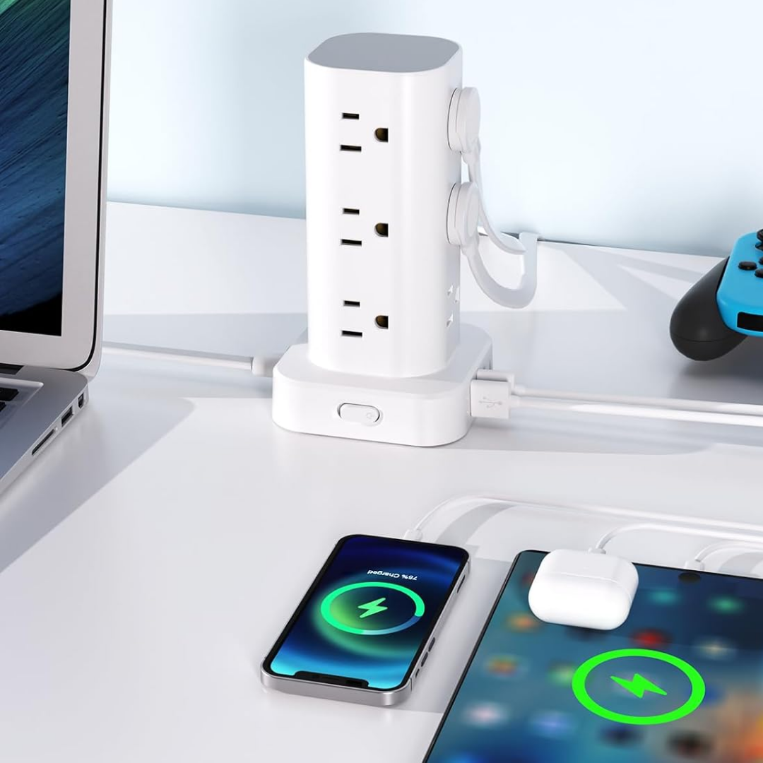 Elin – Vertikalt grenuttag med USB-portar och platt kontakt